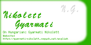 nikolett gyarmati business card